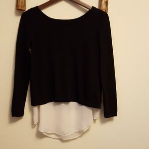 Sweater with light weight tank top shell